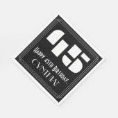 45番目の誕生日:インスパイアアールデコ検索"45" +名前 スタンダードランチョンナプキン (角)