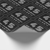 45番目の誕生日:インスパイアアールデコ「45」を名前とともに表示 ラッピングペーパー (角)