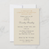 45番目の誕生祝い回転木馬カスタム招待状 招待状 (裏面)