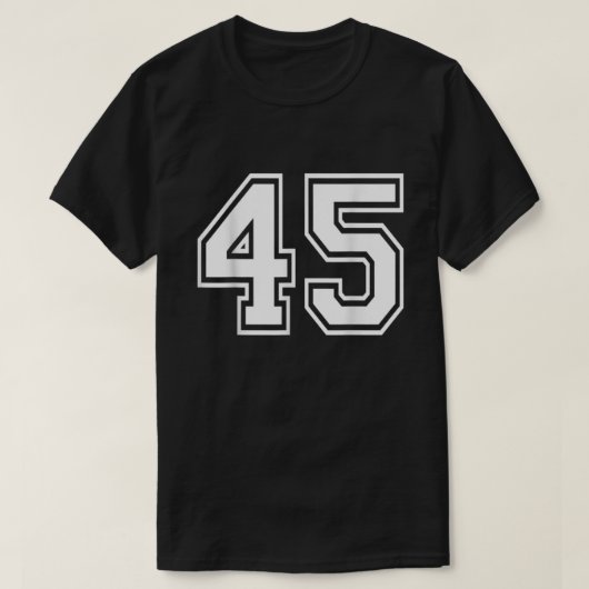 45番 バーシティ スポーツ チーム ジャージ 45歳の誕生日 Tシャツ (デザイン正面)