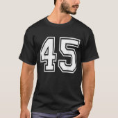 45番 バーシティ スポーツ チーム ジャージ 45歳の誕生日 Tシャツ (正面)