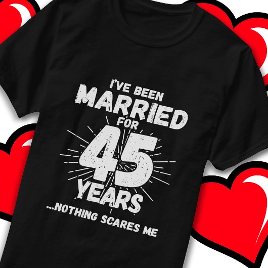 45結婚した年おもしろい45結婚周年 Tシャツ