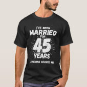 45結婚した年おもしろい45結婚周年 Tシャツ (正面)