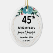 45結婚周年名前をカスタムする セラミックオーナメント (右)