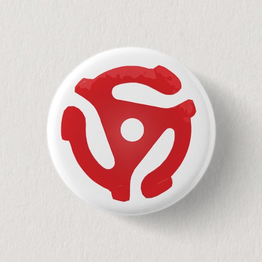 45記録的な中心ボタン 缶バッジ (正面)