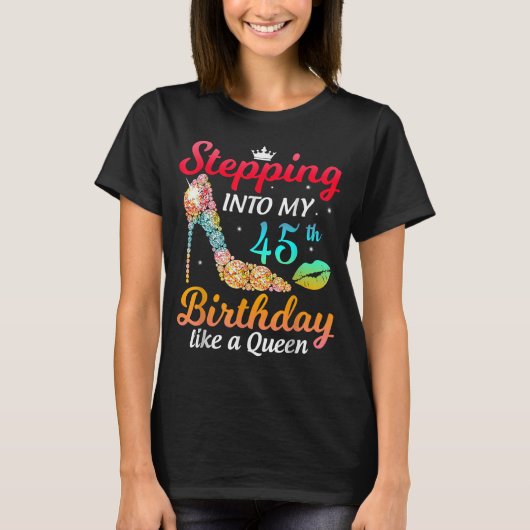 45誕生日に入る Tシャツ (正面)