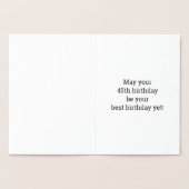 45誕生日はっきりした:「45歳！」 ゴールドフォイルカード 箔カード (内部)
