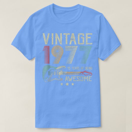 45誕生日ウーメンズヴィンテージ1977素晴らし Gui Tシャツ (デザイン正面)