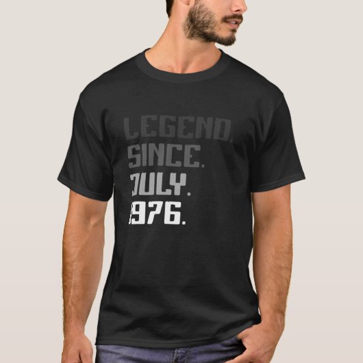 45誕生日ギフト7月から45歳の伝説 Tシャツ (正面)