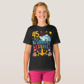 45誕生日クルーズBデイパーティーガール Tシャツ (正面フル)