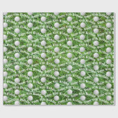 45誕生日ゴルフボールオングラスラッピング紙 ラッピングペーパー (フラット)