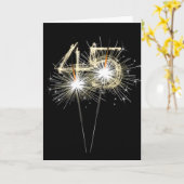 45誕生日スパークラーズオンブラック カード (黄色い花)