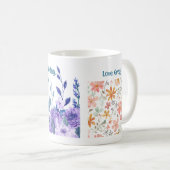 45誕生日フラワーラヴエレガントモダンフローラ コーヒーマグカップ (正面右)