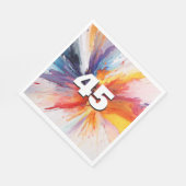 45誕生日ブラッ絵を描ト スタンダードランチョンナプキン (角)