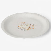 45誕生日ホワイトパンプキン紅葉カスタム ペーパープレート (アングル)