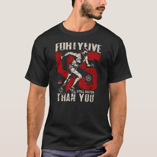 45誕生日ランニングの45年走者 Tシャツ (正面)