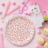 45誕生日乱数パターン珊瑚/白 ペーパープレート (パーティー)