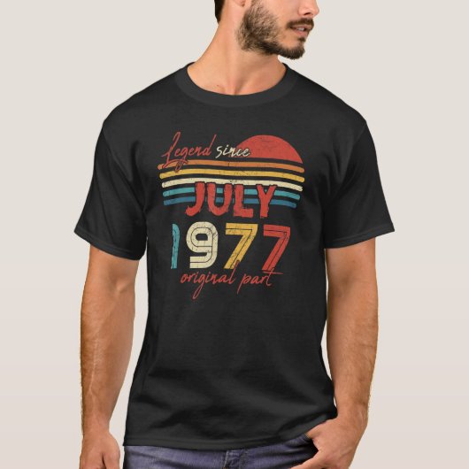 45誕生日伝説1977年7月以来オリジナル部分 Tシャツ (正面)