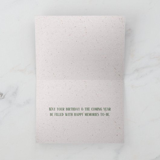 45誕生日多肉植物on Terrazzo カード (内部)