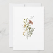 45誕生日水彩ワイルドフラワーフローラ 招待状 (裏面)