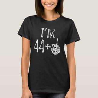 45誕生日44プラス1スケルトンハンドグラフィックファンン Tシャツ