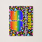 45誕生日—おもしろい、愛するハートシェイプ+「45」 ジグソーパズル (縦)