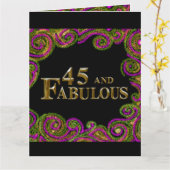 45誕生日 カード (黄色い花)