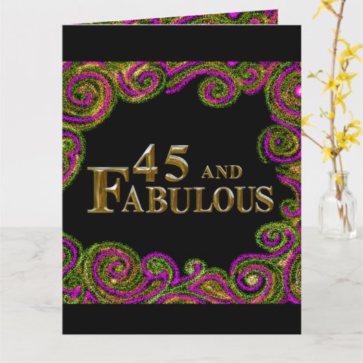 45誕生日 カード (黄色い花)