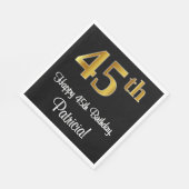 45誕生日~ラグジュアリーエレガントなフェイク金ゴールドルック# スタンダードランチョンナプキン (角)