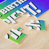 45誕生日— 数々の – 色のレインボーパターン「45」 ジグソーパズル (側面)