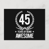 45誕生日(45歳素晴らし) ポストカード (正面)