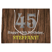 45誕生日: Country インスパイア Western  Look, Name ラージペーパーバッグ (正面)