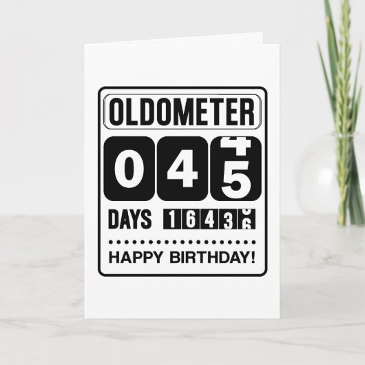 45誕生日OLDOMETERカード サンキューカード (正面)