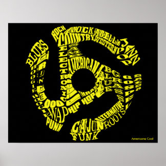 45音楽ジャンルのレコードアダプター ポスター