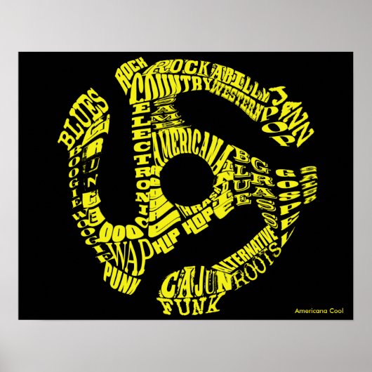 45音楽ジャンルのレコードアダプター ポスター (正面)