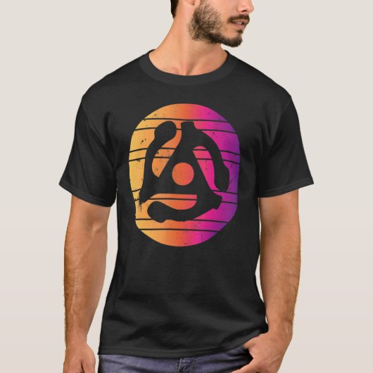 45音楽録音アダプタ60s 70s tシャツ (正面)