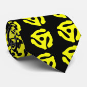 45黒の独身ので記録的な挿入物のモチーフの黄色 ネクタイ (ロール)