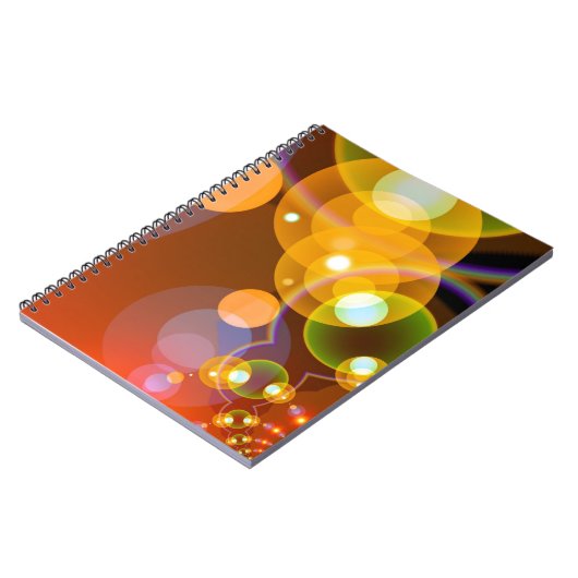 451デジタルフラクタルジオメトリアート背景WAL ノートブック (左側)