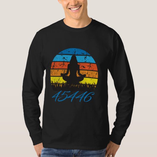 45446 Beige Af 45対45ヨガナマステレトロVi Tシャツ (正面)