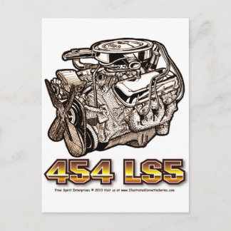 454 LS5エンジン ポストカード