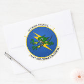 454th Commステッカー ラウンドシール (封筒)