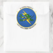 454th Commステッカー ラウンドシール (バッグ)