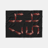 45 おもしろい 47トランプダンスサンタクロースのクリスマスクリスマス フリースブランケット (正面(横))