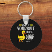 45.アヒル好きのゴムアヒル キーホルダー (正面)