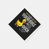 45.アヒル好きのゴムアヒル スタンダードカクテルナプキン (角)