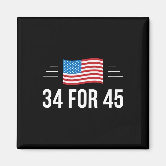 45 – トランプの有罪の時間 – マグネット (正面)