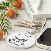 45#プレートが付いている円Keychain キーホルダー (正面右)