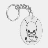 45#プレートが付いている円Keychain キーホルダー (正面左)