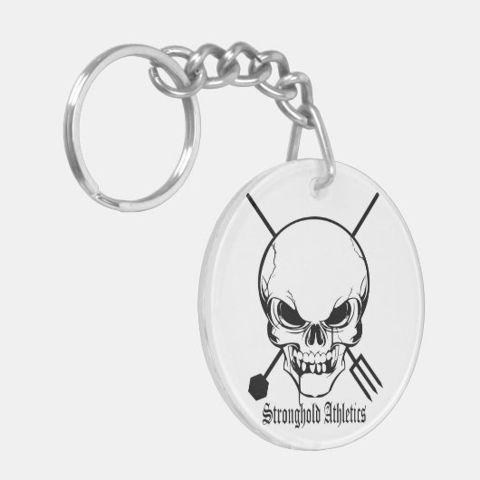 45#プレートが付いている円Keychain キーホルダー (正面左)