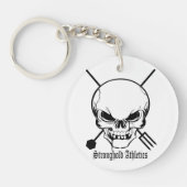 45#プレートが付いている円Keychain キーホルダー (正面)